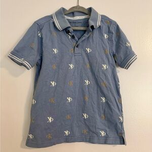 Calvin Klein Jeans Kids Polo in Blue with Logo Pattern